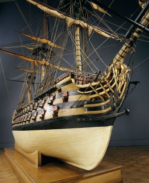 Maquette de bateau, Royal Louis, vaisseau, vers 1770